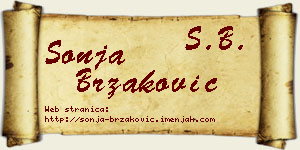 Sonja Brzaković vizit kartica